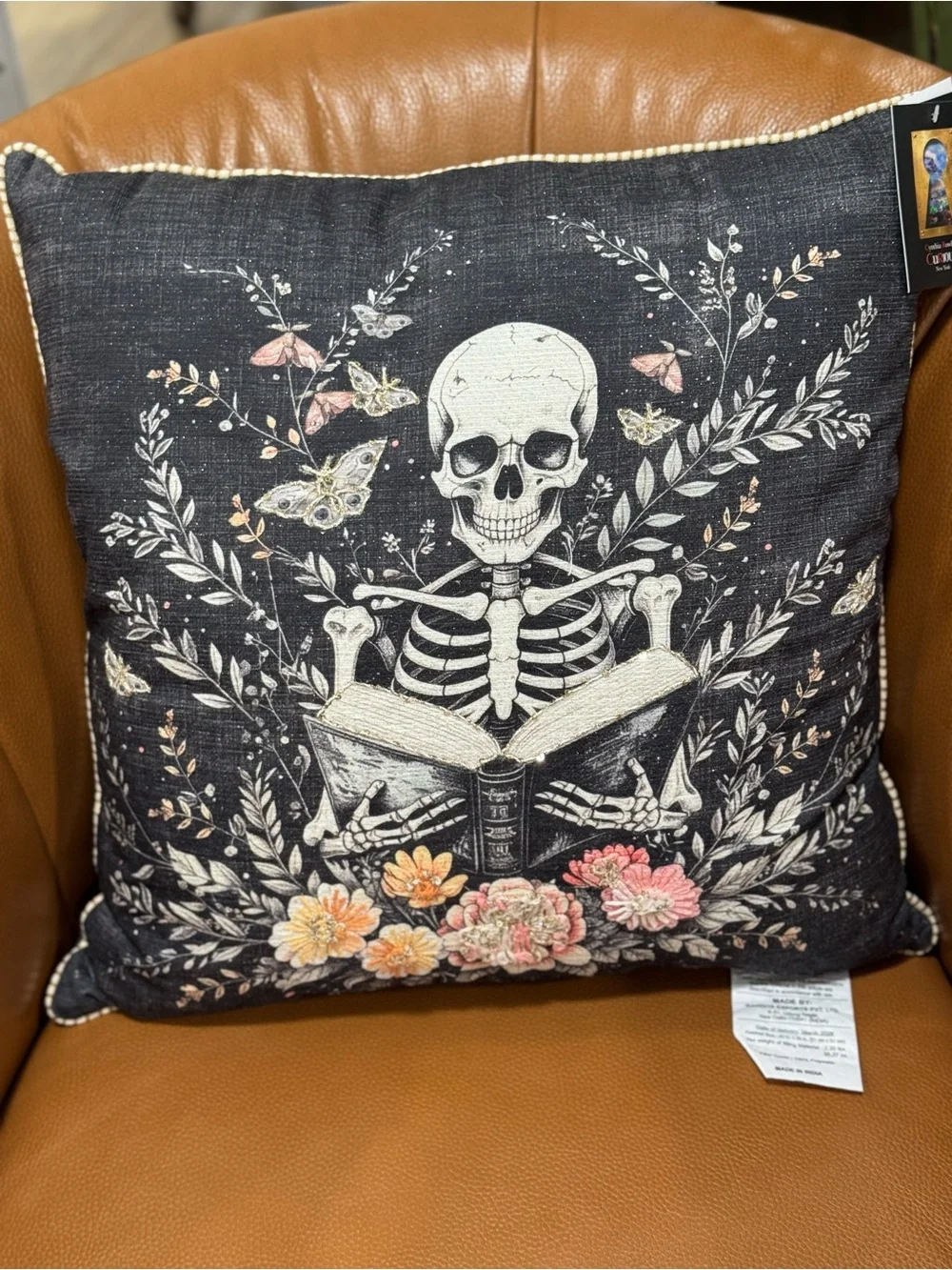 Cynthia Rowley embroidered skeleton
